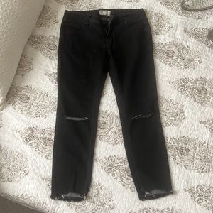 Free People Black Denim Jeans
